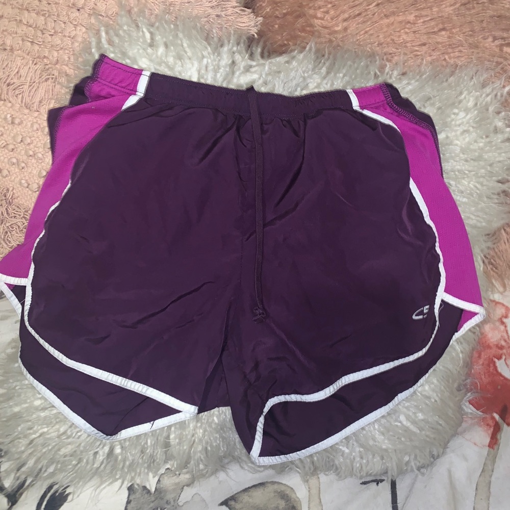 Purple athletic shorts